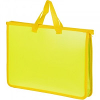 Папка-портфель на молнии с ручками Attache Neon А4+ желтый Арт.1547500
