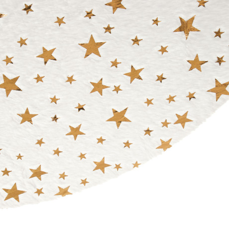 СНОУ БУМ Юбка под елку со звездами, 90см, полиэстер, фолинг