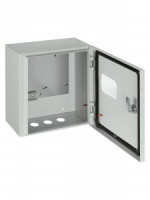 TDM шит (корпус) метал. ЩУ-1ф/1-0 (310x300x150), окно, IP54 Народный эконом SQ0905-3201