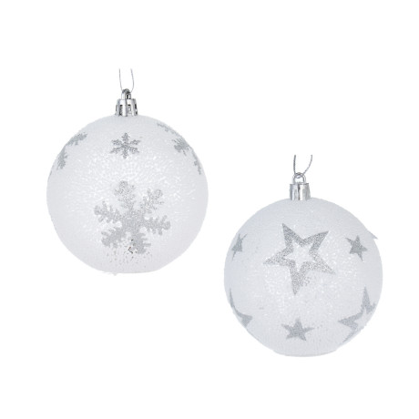 СНОУ БУМ Шар 8см с рисунком, LED, 2 вида