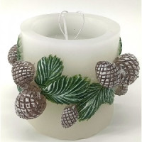 Свеча "Венок из шишек" (4шт!) Волшебная страна