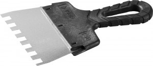 Шпатель ЗУБР "МАСТЕР" ФАСАДНЫЙ, нержавеющее полотно, 150мм, зуб 10х10мм