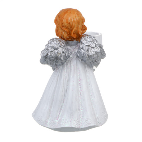 СНОУ БУМ Фигурка "Ангел" с подсвечником, 8-9x8x15см, полистоун, 2 дизайна