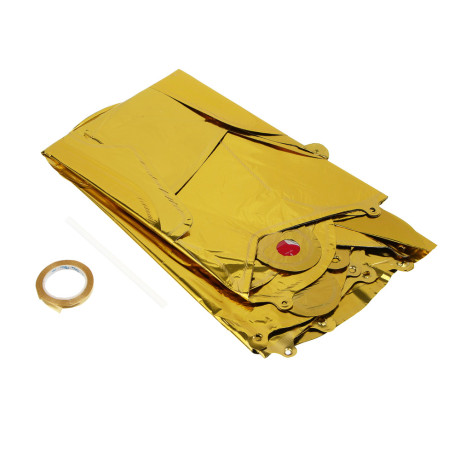 Шар воздушный фольгированный "С новым годом" тм Fntastic, 43 см, золото, серебро