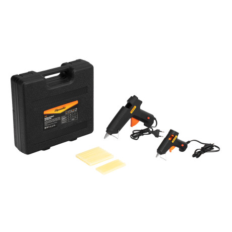 Набор клеевых пистолетов в кейсе, 7/11 мм, 20/100 Вт, 3/8 г/мин, выключатель Sparta