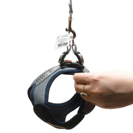 Шлейка-жилетка+поводок сетка трехслойная на липучке Малая