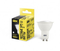 IEK лампа св/д GU10 5W(500lm) 4000K 4K 54x50 матовая LLE-PAR16-5-230-40-GU10