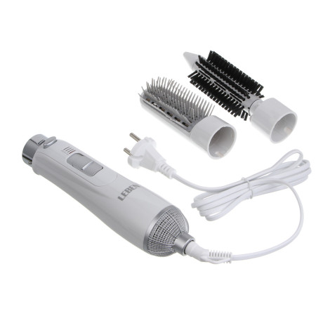 LEBEN Фен-щетка для волос, 1000Вт, 3 темп.реж., 2 насадки