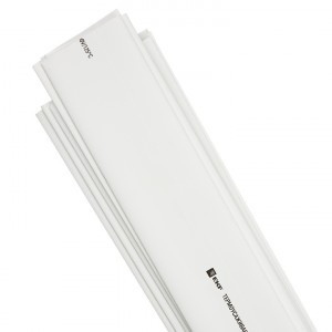 EKF термоусадка трубка ТУТ 20/10 белая в отрезках по 1м (уп.50м, цена за 1м) tut-20-w-1m