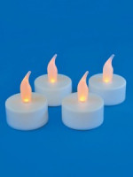 Uniel св-к св/д Свеча - таблетка, набор 4 шт. (CR2032 в/к) 40x35 ULD-F070 WARM WHITE TEACANDLE SET4