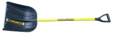 Лопата снеговая "ПАМИР" 410х420мм с черенком и V-ручкой           (цена от 5 штук)