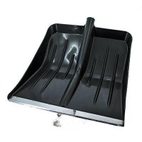 Лопата снеговая пласт с планк 430х490 МЕТЕЛИЦА ЛЮКС d32 ЧЕРНАЯ (10)