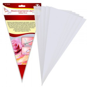 Мешки кондитерские "Дуэт", 10шт/уп,цена за уп,2отд*150мл(кратность6шт!!!)полиэтил.VL80-286 Мультидом
