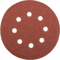 Круг шлифовальный универсальный STAYER &quot;MASTER&quot; из абразив. бумаги, 8 отверстий, Р60, диам. 125мм