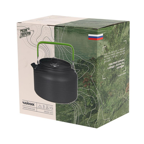 Чайник туристический тм BY Русские Супергерои, костровой, 1,8л, анодированный алюминий