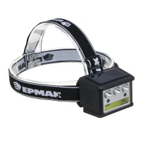 ЕРМАК Фонарь налобный,LED COB, 5 режимов,800мАч, Type-C, солн. батарея, красный свет, 78х55х56 мм