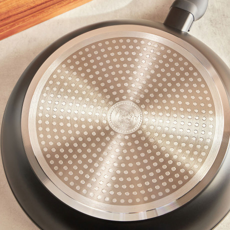 SATOSHI Стоун Сковорода литая d28см, антипригарное покрытие Мрамор, индукция