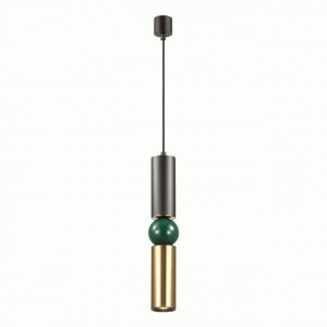 ODEON LIGHT 4072/5L ODL19 045 черн./зол./зелен. подвес GU10 1*5W SAKRA 500lm 1500x90