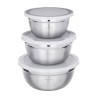 SATOSHI Набор салатников с крышками 6пр:14,16,18см, нерж.сталь