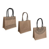 Сумка пляжная на плечо с длинными ручками, на кнопке, тм ЮL, 34x30x17 см, хлопок, лен, 3 вида