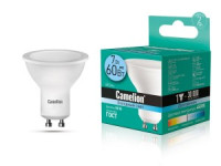 Camelion GU10 220V 7W(485lm 100°) 4500K 4K матов. 55x50 пластик LED7-GU10/845/GU10