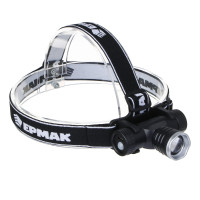 Фонарь налобный тм ЕРМАК, CREE XPE LED, 4 режима, 1200мАч, 8,3х3,8х7,3см, USB кабель, пластик