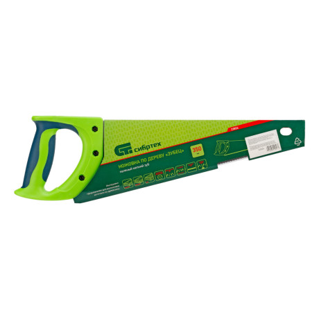 Ножовка по дереву"Зубец" для точных пильных работ, 350 мм, каленый зуб 2D, 14 TPI, двухкомпонентная рукоятка Сибртех