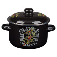 Ветка оливы Кастрюля эмалированная 4л