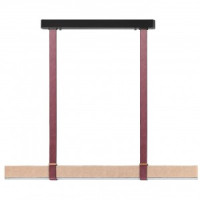 ODEON LIGHT 6630/36L HIGHTECH ODL24 эко-кожа/ткань/черн/борд/беж подвес IP20 36W 3000K VINCENT