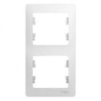 Systeme Electric GLOSSA рамка СУ 2 мест. бел. (вертик.) GSL000106 (30!)