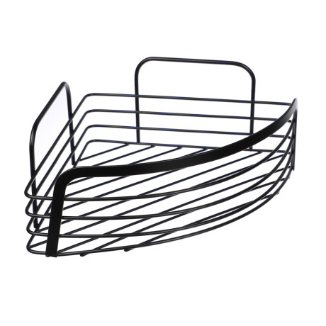 VETTA Полка настенная, угловая, металл, 30x22x9 см, черный