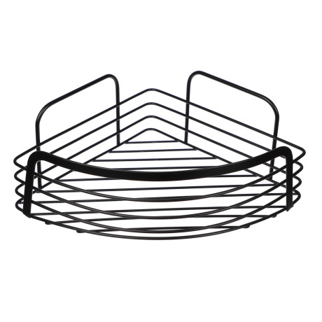 VETTA Полка настенная, угловая, металл, 30x22x9 см, черный