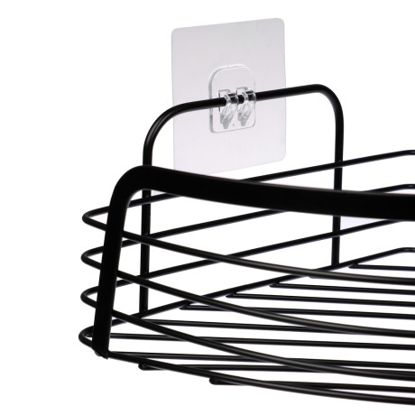 VETTA Полка настенная, угловая, металл, 30x22x9 см, черный
