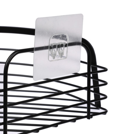 VETTA Полка настенная, угловая, металл, 30x22x9 см, черный