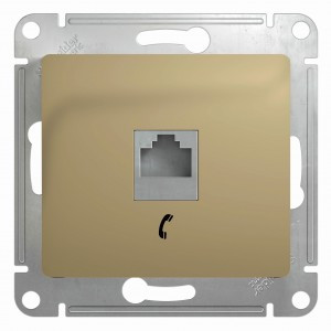 Systeme Electric GLOSSA мех. роз. телеф. СУ 1 мест. титан (пл.осн., RJ11) GSL000481T (2!)