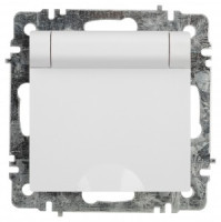 ЭРА Intro Accent мех. роз. СУ 1 мест. (земля, крышка), 16А 250В, белый Б0063709