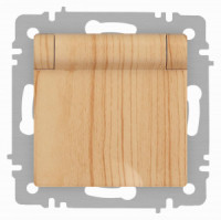 ЭРА Intro Accent мех. роз. СУ 1 мест. (земля, крышка), 16А 250В, сосна 6-203-11