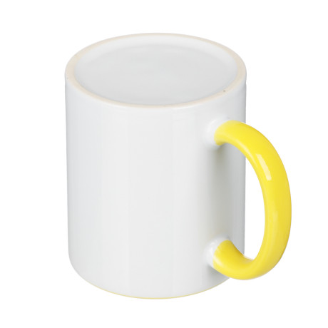 Кружка для сублимации 330мл, цвет желтый, керамика