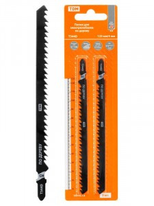 TDM Пилки  д/электролоб по дереву, HCS, 125х4 мм, быстрый рез, T344D, 2 шт, "Рубин", SQ1089-0208