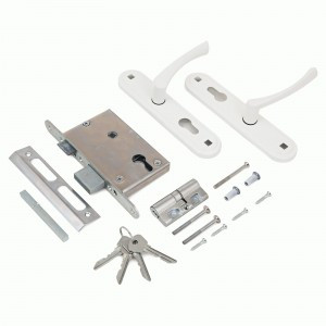 Д-град Зенит ЗВ4-3.07 белый м/о 55 Замок врезной с/руч (15)