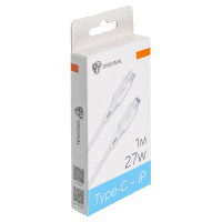 BY Кабель для зарядки Twist Type-C-iP, 27W, 1 м, 3A, гибкий силикон, белый