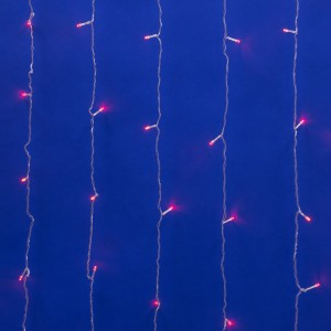 Гирлянда-занавес светодиодный, 3х2м160 LED провод прозрач. ULD-C3020-160/DTA PINK IP20 Uniel