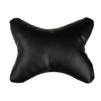 ЕРМАК Подушка на подголовник "косточка" перфор.экокожа, 29x23см, черная