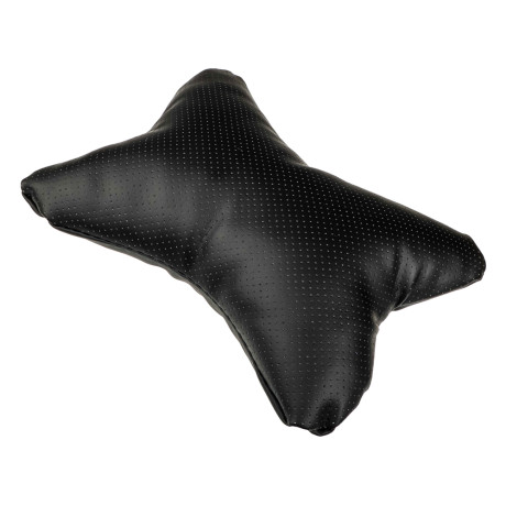 ЕРМАК Подушка на подголовник "косточка" перфор.экокожа, 29x23см, черная