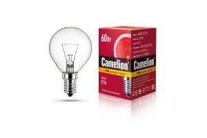 Camelion D E14 60W шар прозрачная 60/D/CL/E14