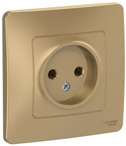 Systeme Electric BLANCA роз. СУ 1 мест. 16А титан (пл.осн.) BLNRS000014 (10!)