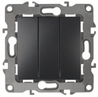 ЭРА 12 мех. выкл. СУ 3 кл. 10А антрацит, автоклеммы 12-1107-05 0523