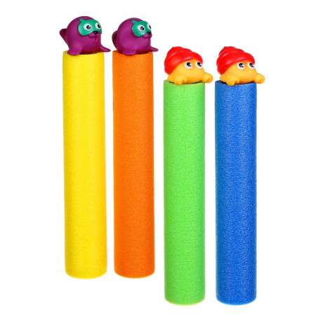 SILAPRO Пушка помповая водяная Веселый краб и Морской котик 32х5см, EVA, пластик