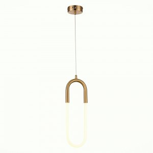 ST LUCE Подвес св/д 14W(1190lm) 3000K 2K 140x460x1200 Латунь/Латунь, Белый IP20 SL1579.303.01