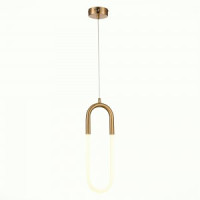 ST LUCE Подвес св/д 14W(1190lm) 3000K 2K 140x460x1200 Латунь/Латунь, Белый IP20 SL1579.303.01